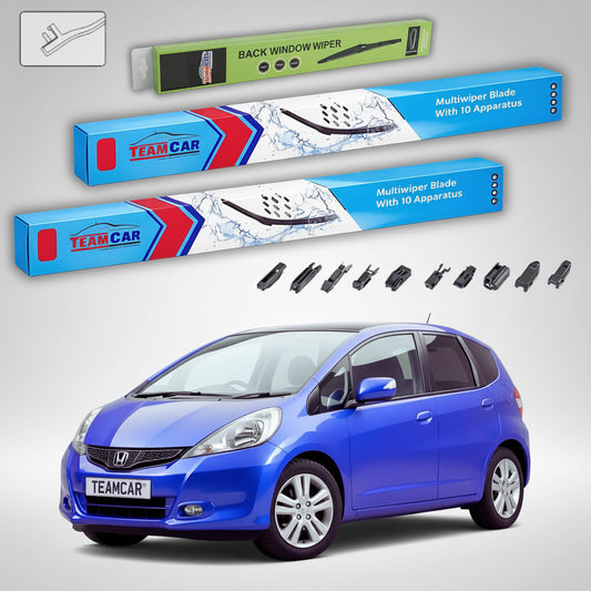 Ștergătoare Honda Jazz Gen III (GE6/GE8/GG1-GG6/GP1) Hatchback 2008-2015 | Set Față și Spate Flat Premium – TeamCar®