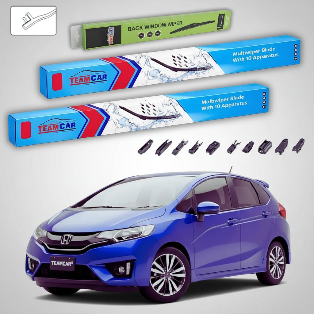 Ablaktörlők Honda Jazz Gen IV (GK3/GK5) Hatchback 2015-től napjainkig | Prémium ablaktörlő szett első és hátsó, sík kivitel – TeamCar®