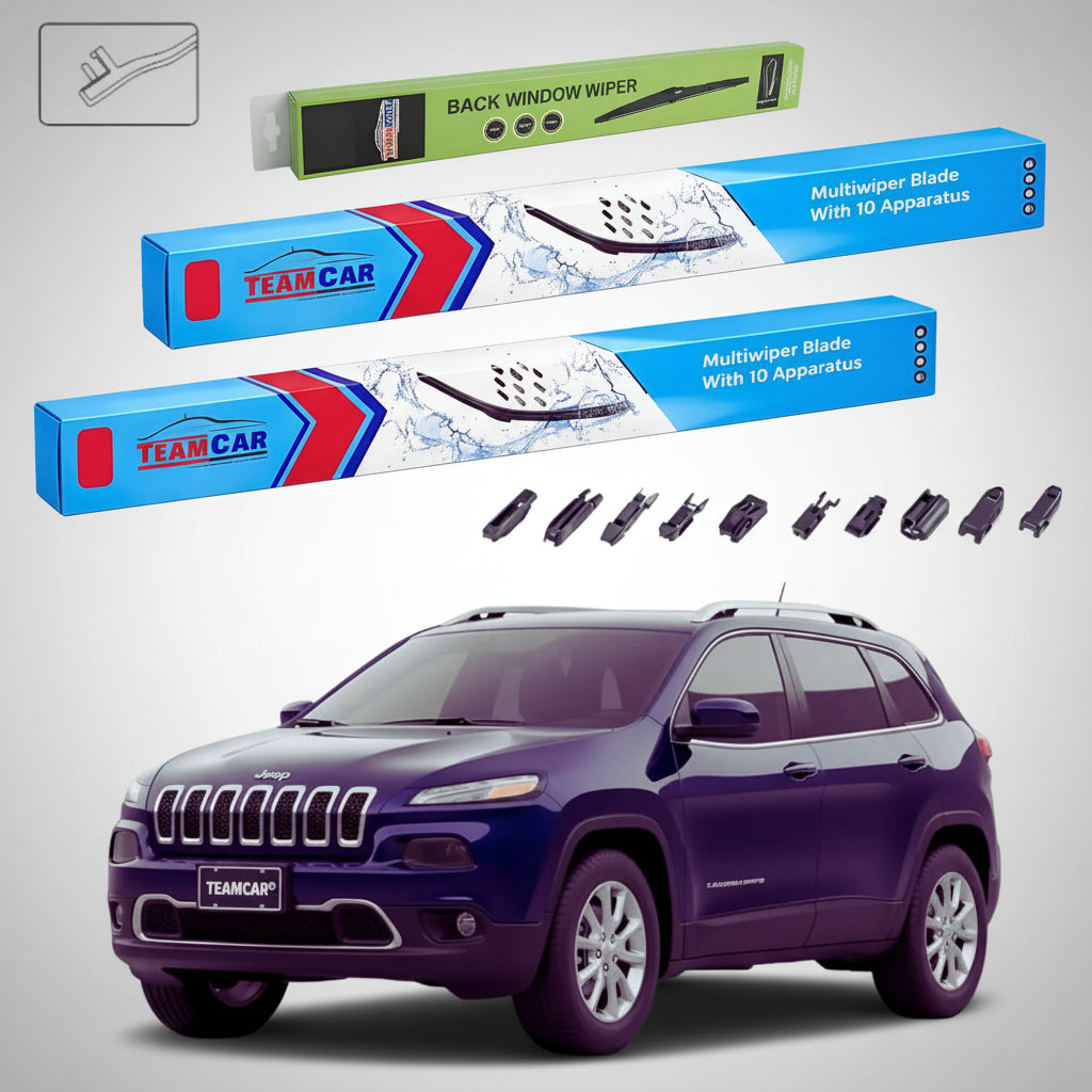 Jeep Cherokee KL 2014-től napjainkig ablaktörlők | Prémium első és hátsó ablaktörlő szett – TeamCar®