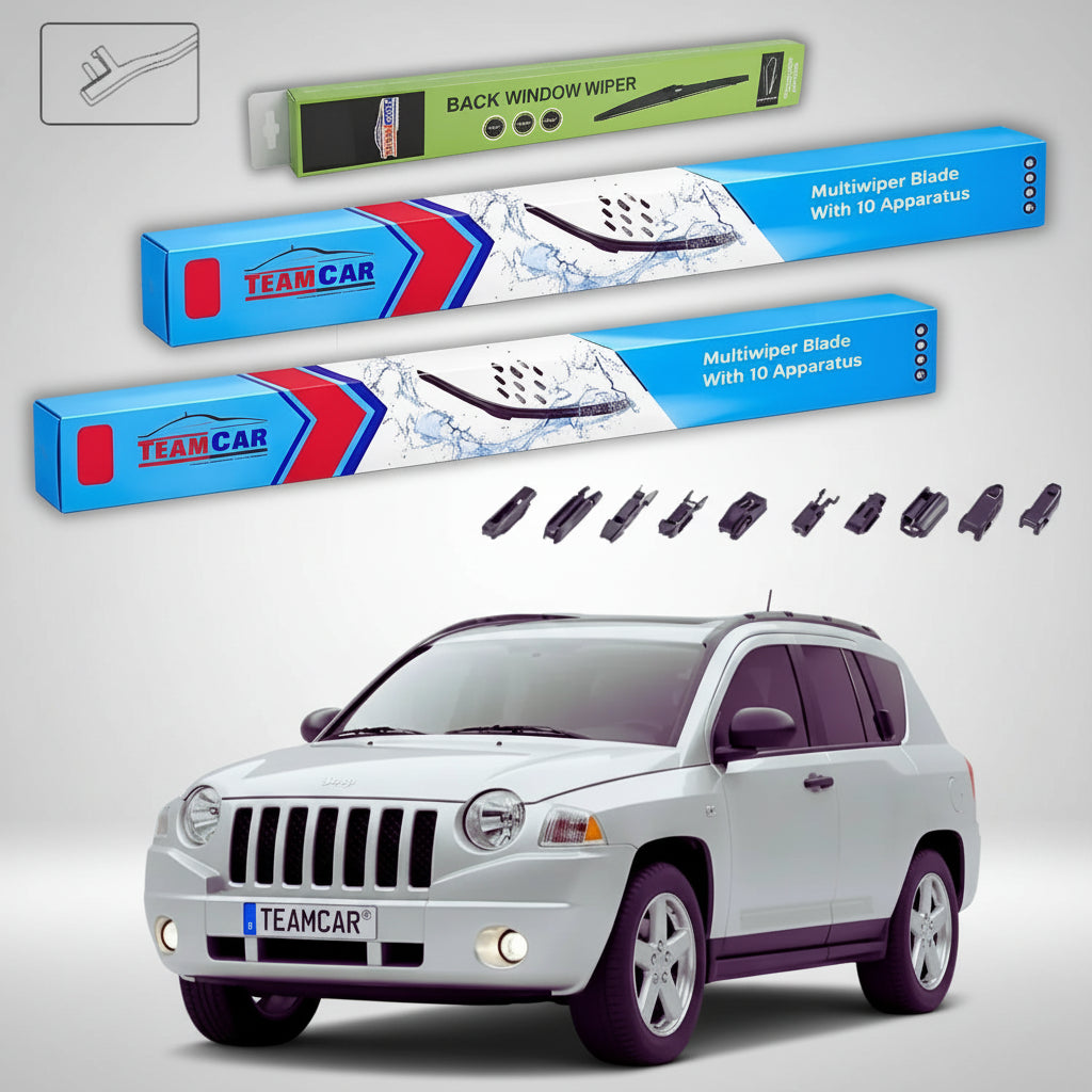 Jeep Compass MK 2006-tól napjainkig ablaktörlők | Prémium első és hátsó ablaktörlő szett – TeamCar®