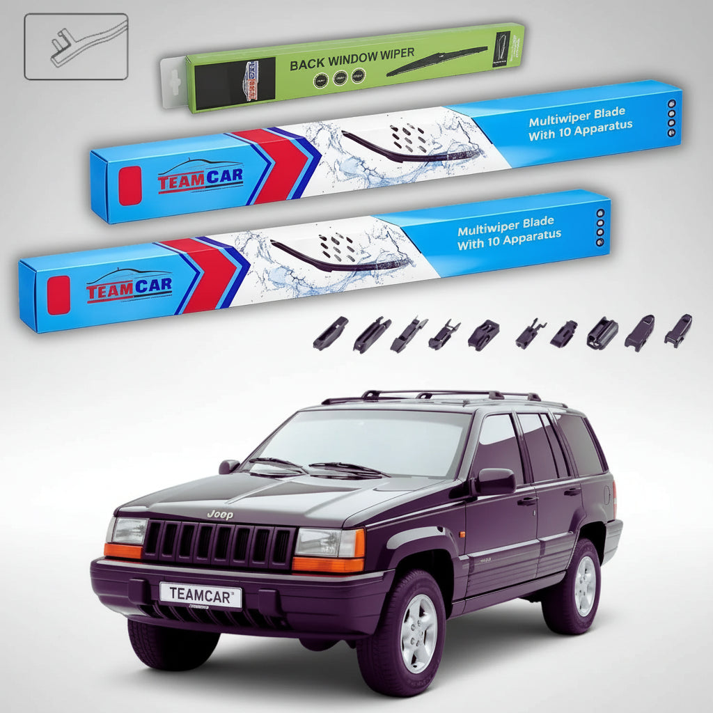 Ablaktörlők Jeep Grand Cherokee ZJ 1991-1999 | Prémium ablaktörlő szett első és hátsó, lapos kivitelben – TeamCar®