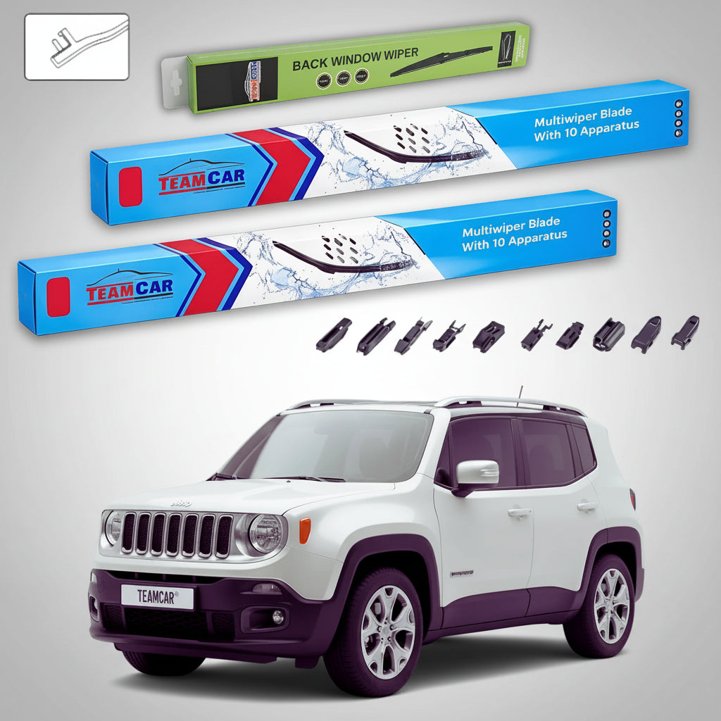 Jeep Renegade BU ablaktörlők 2014-től napjainkig | Prémium első és hátsó ablaktörlő szett – TeamCar®