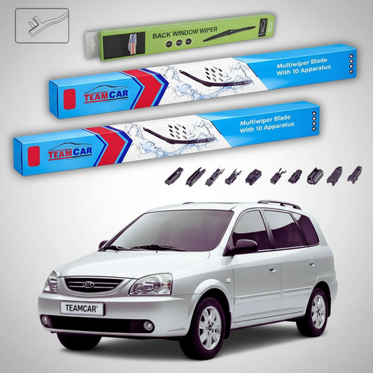 Essuie-glaces Kia Carens FC/FJ 1999-2006 | Jeu plat haut de gamme avant et arrière – TeamCar®