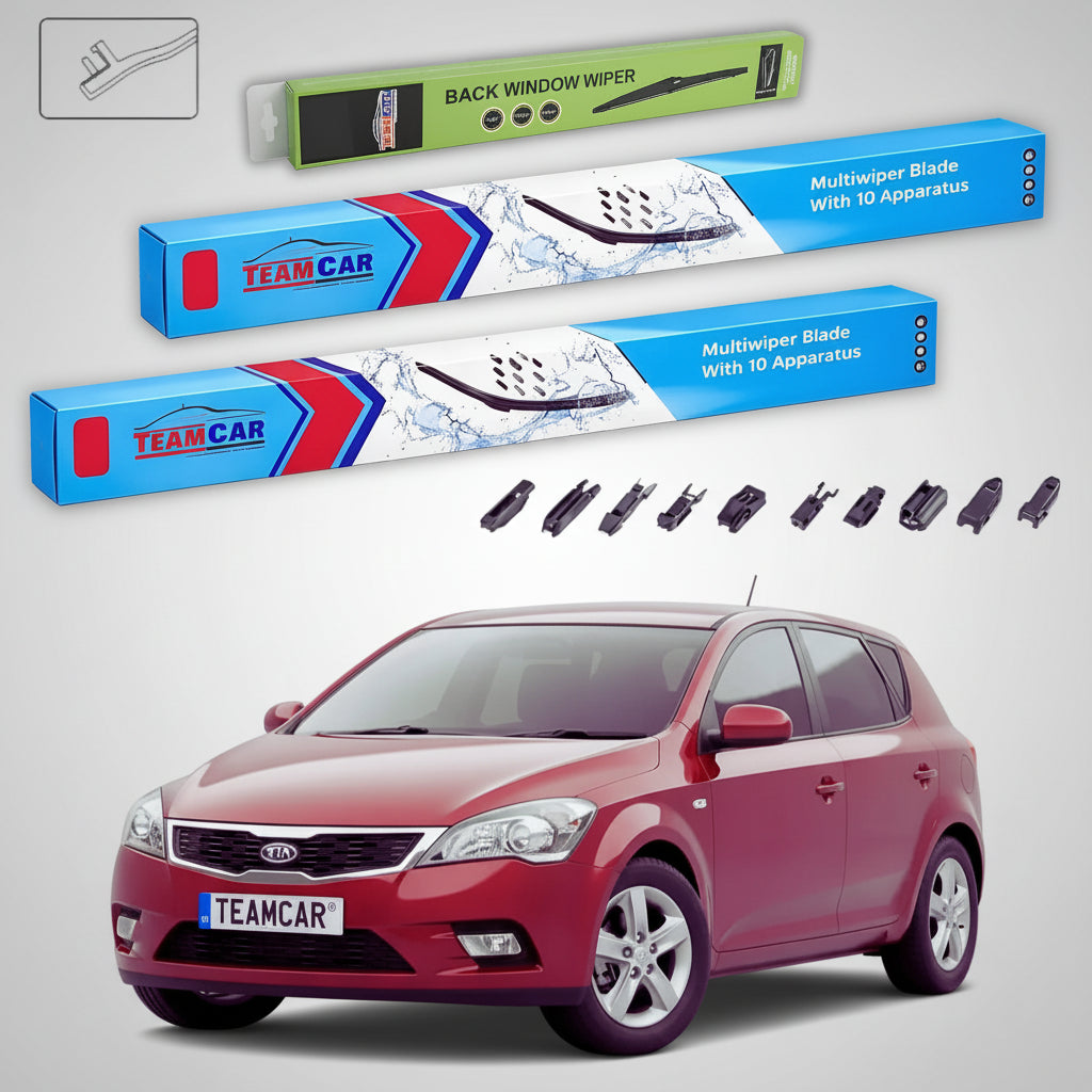 Ștergătoare Kia Ceed I ED Facelift 2009-2012 | Set Față și Spate Flat Premium – TeamCar®