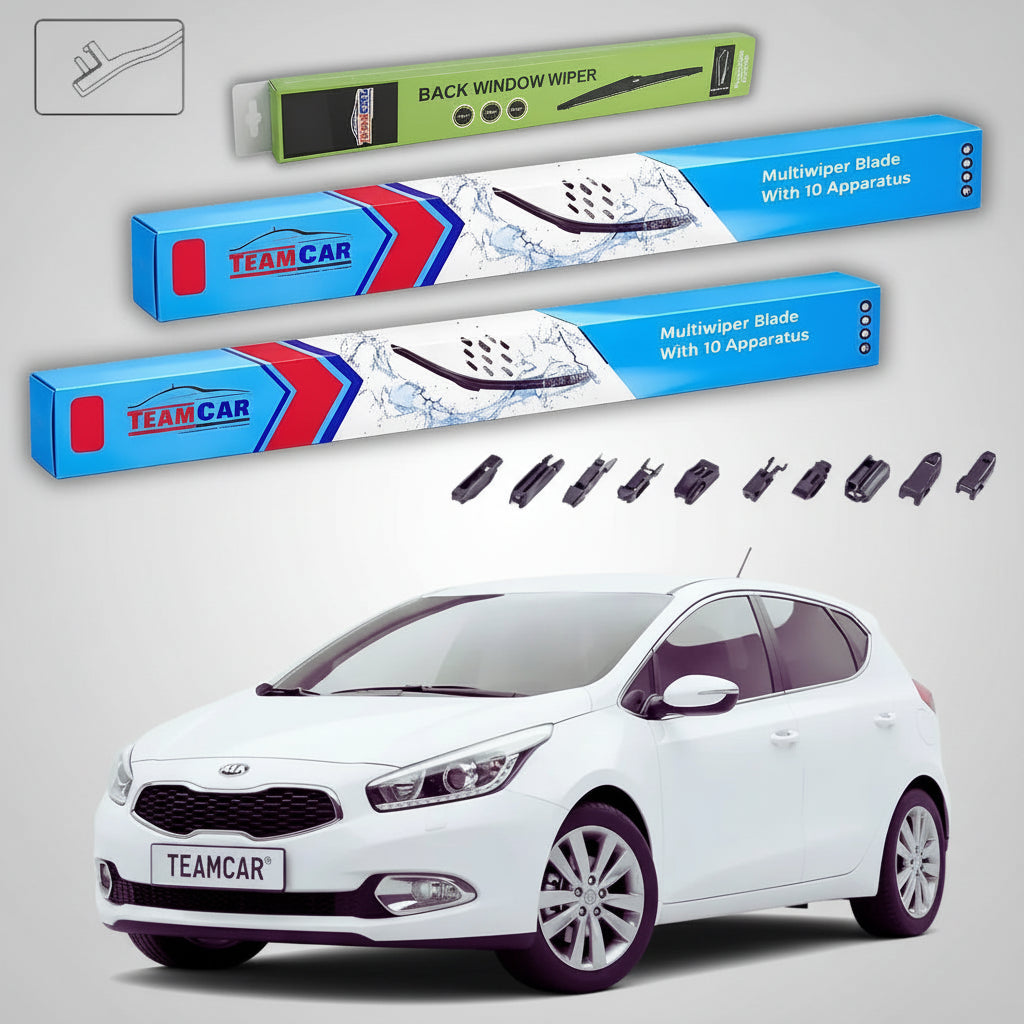 Ștergătoare Kia Ceed II JD 2012-2018 | Set Față și Spate Flat Premium – TeamCar®