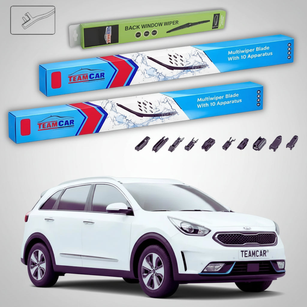 Ștergătoare Kia Niro I/II DE/SG2 SUV 2016-prezent | Set Față și Spate Flat Premium – TeamCar®