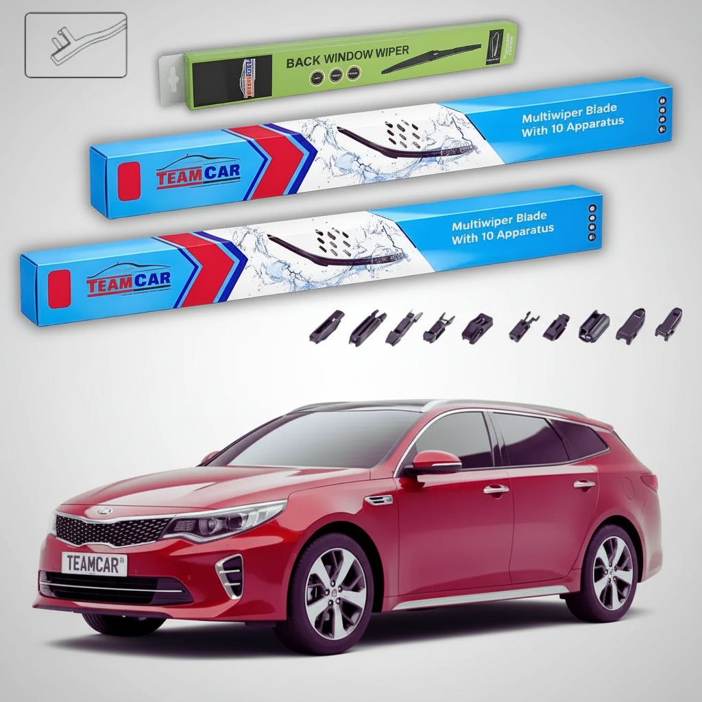 Ștergătoare Kia Optima Sportswagon IV JF Estate 2016-prezent | Set Față și Spate Flat Premium – TeamCar®