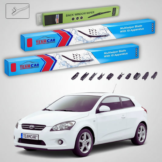 Ștergătoare Kia Pro Ceed I ED 2008-2009 | Set Față și Spate Flat Premium – TeamCar®