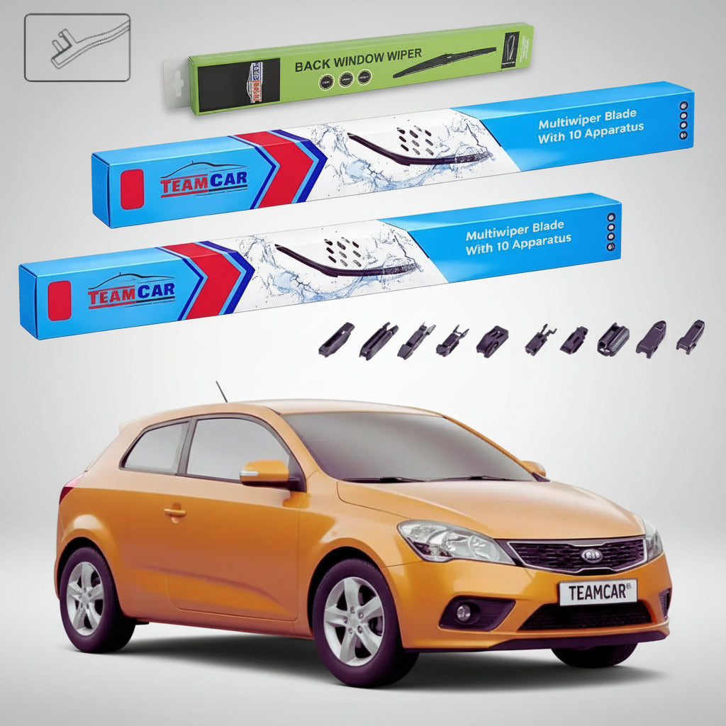 Ștergătoare Kia Pro Ceed I ED Facelift 2009-2012 | Set Față și Spate Flat Premium – TeamCar®