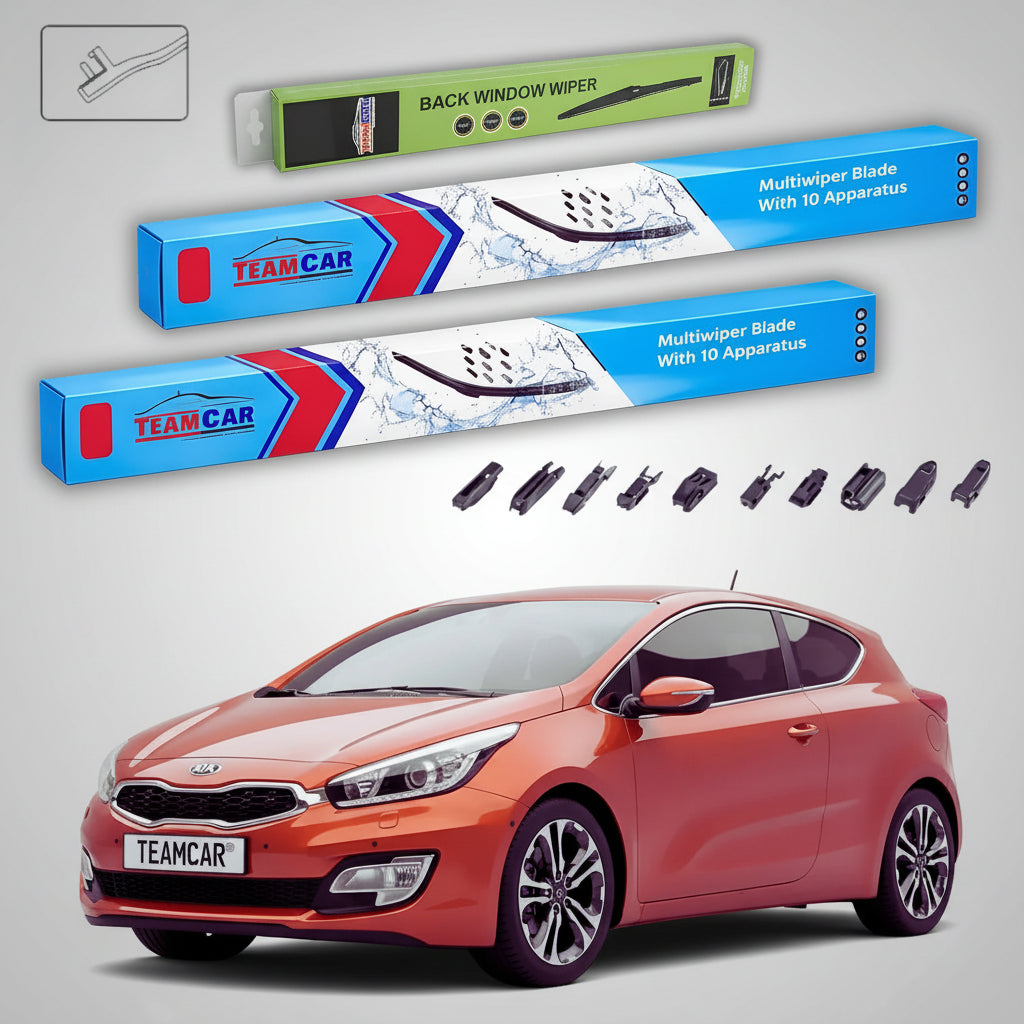 Ștergătoare Kia Pro Ceed II JD 2013-prezent | Set Față și Spate Flat Premium – TeamCar®