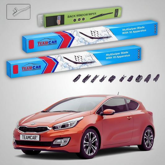 Ștergătoare Kia Pro Ceed II JD 2013-prezent | Set Față și Spate Flat Premium – TeamCar®