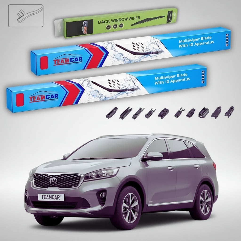 Ștergătoare Kia Sorento III UM SUV 2015-2020 | Set Față și Spate Flat Premium – TeamCar®