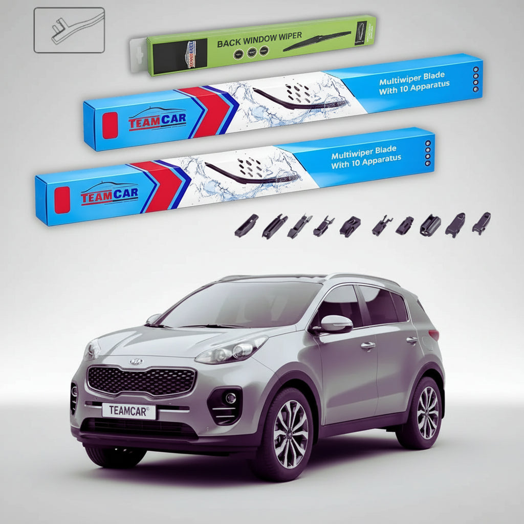 Ștergătoare Kia Sportage IV QL SUV 2015-2022 | Set Față și Spate Flat Premium – TeamCar®