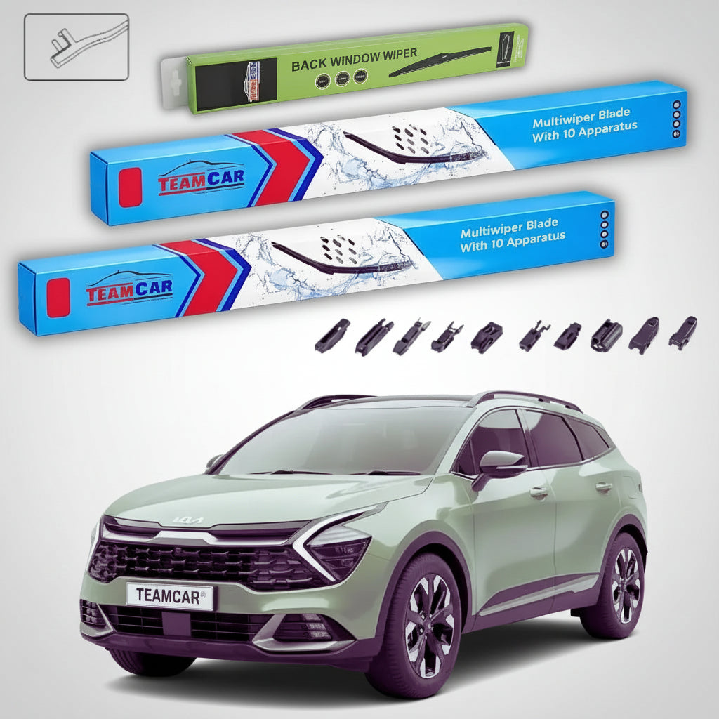 Ștergătoare Kia Sportage V NQ5 SUV 2021-prezent | Set Față și Spate Flat Premium – TeamCar®