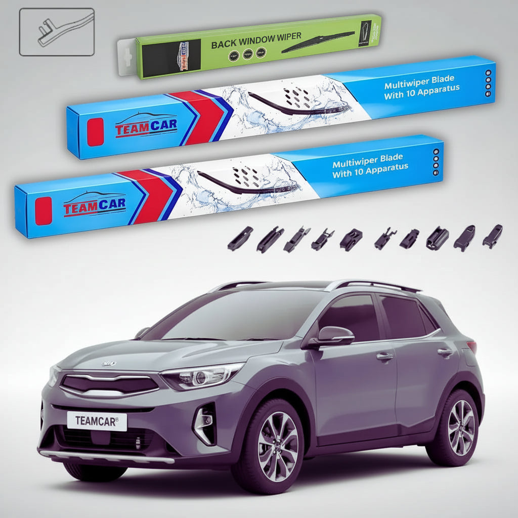 Ștergătoare Kia Stonic YB SUV 2017-prezent | Set Față și Spate Flat Premium – TeamCar®