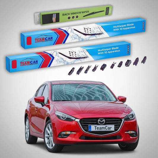 Ștergătoare Mazda 3 BN Facelift 2016-2019 | Set Față și Spate Flat Premium – TeamCar®