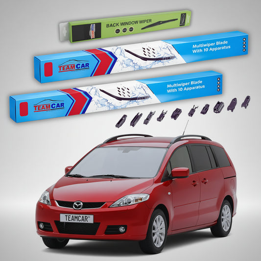 Ștergătoare Mazda 5 CR 2005-2008 | Set Față și Spate Flat Premium – TeamCar®