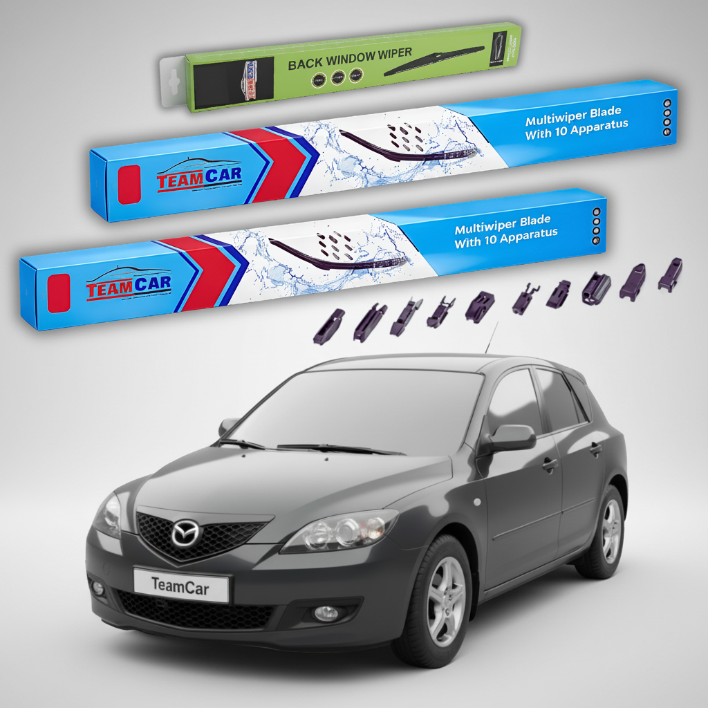 Stergatoare Mazda 3 BK Facelift Hatchback 2006-2009 | Set Fata si Spate Flat Premium - TeamCar