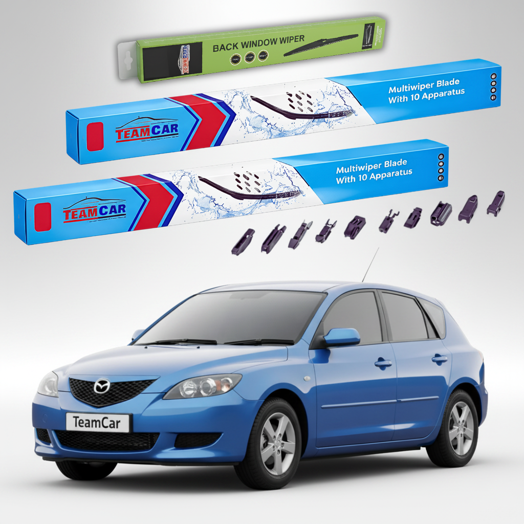 Stergatoare Mazda 3 BK Hatchback 2003-2006 | Set Fata si Spate Flat Premium - TeamCar