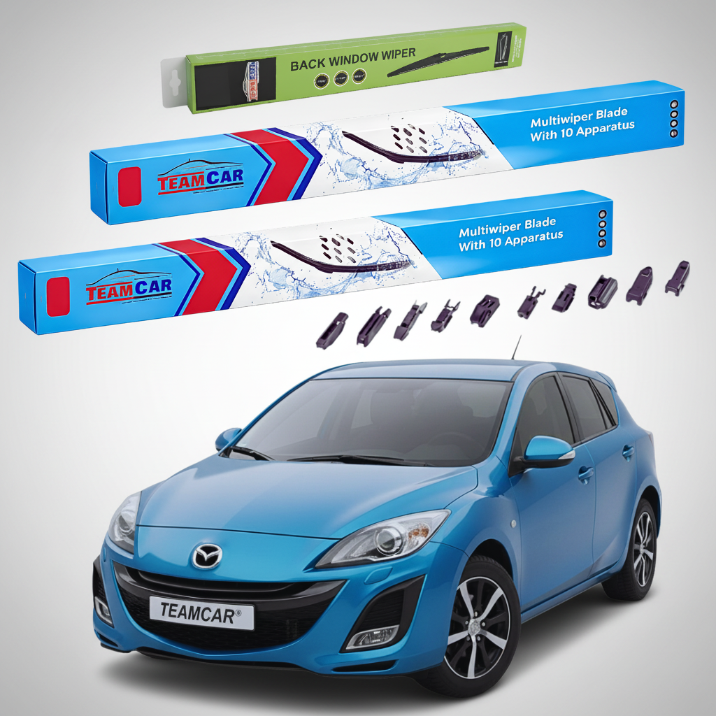 Stergatoare Mazda 3 BL Hatchback 2009-2011 | Set Fata si Spate Flat Premium - TeamCar