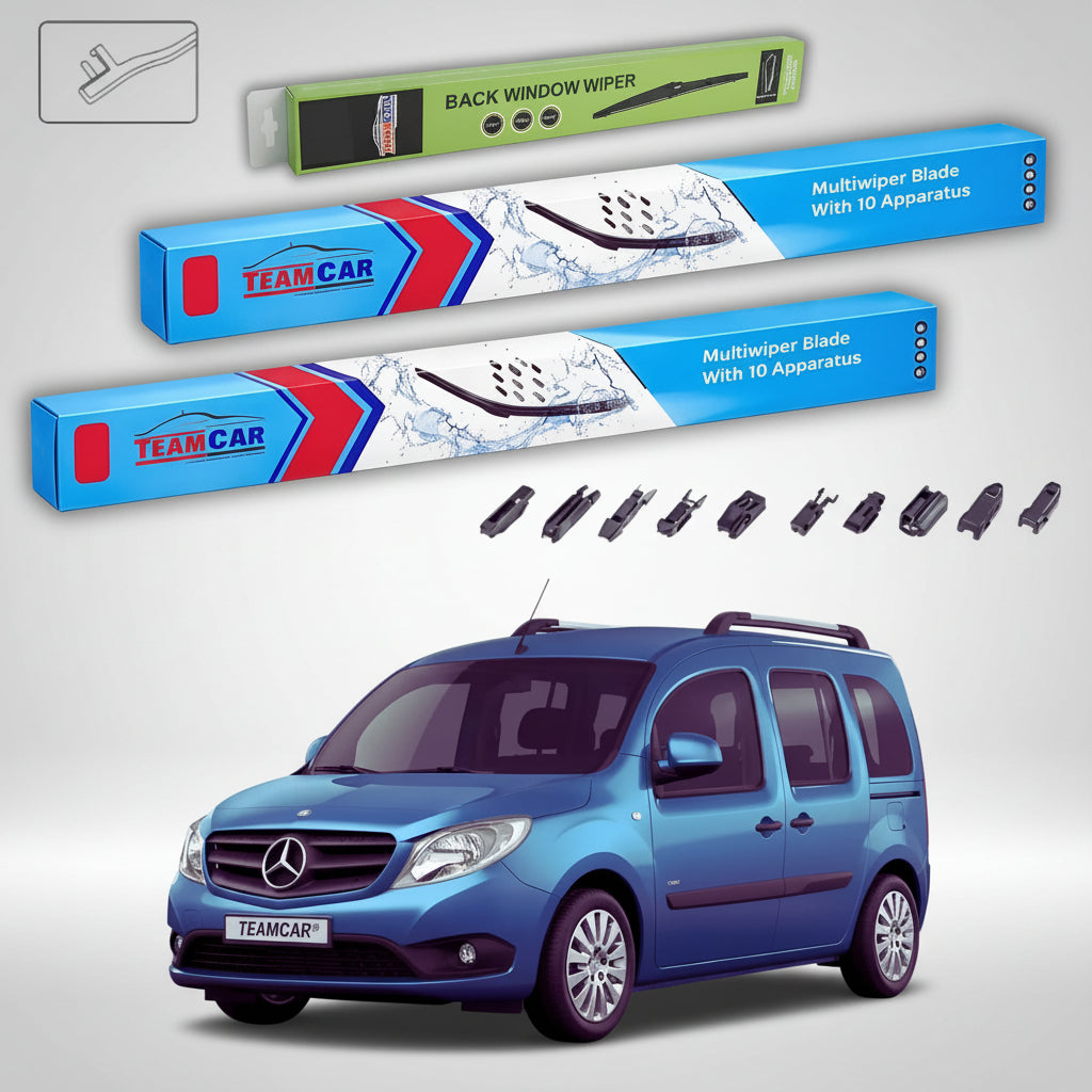 Ștergătoare Mercedes-Benz Citan W415 1 ușă spate 2012-prezent | Set Față și Spate Flat – TeamCar®