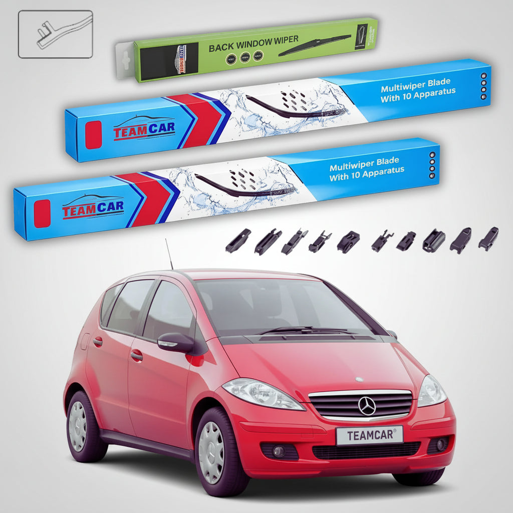 Ștergătoare Mercedes-Benz Clasa A W169 2004-2012 | Set Față și Spate Flat – TeamCar®