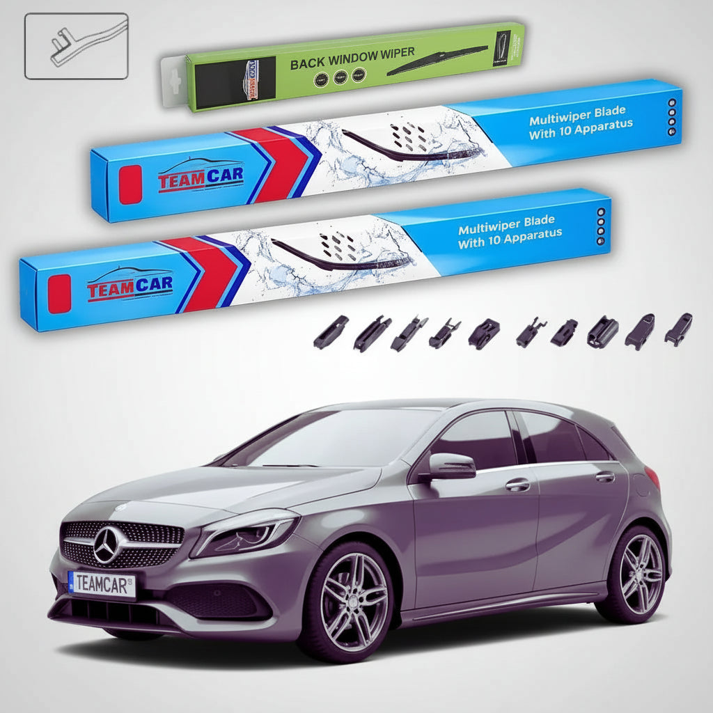 Ștergătoare Mercedes-Benz Clasa A W176 2015-2018 | Set Față și Spate Flat – TeamCar®
