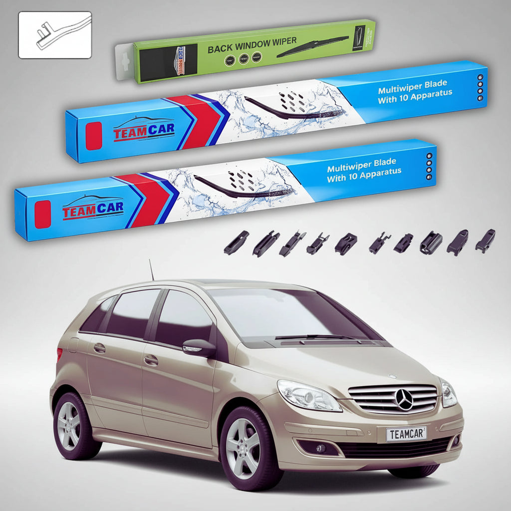 Ștergătoare Mercedes-Benz Clasa B W245 2005-2011 | Set Față și Spate Flat – TeamCar®