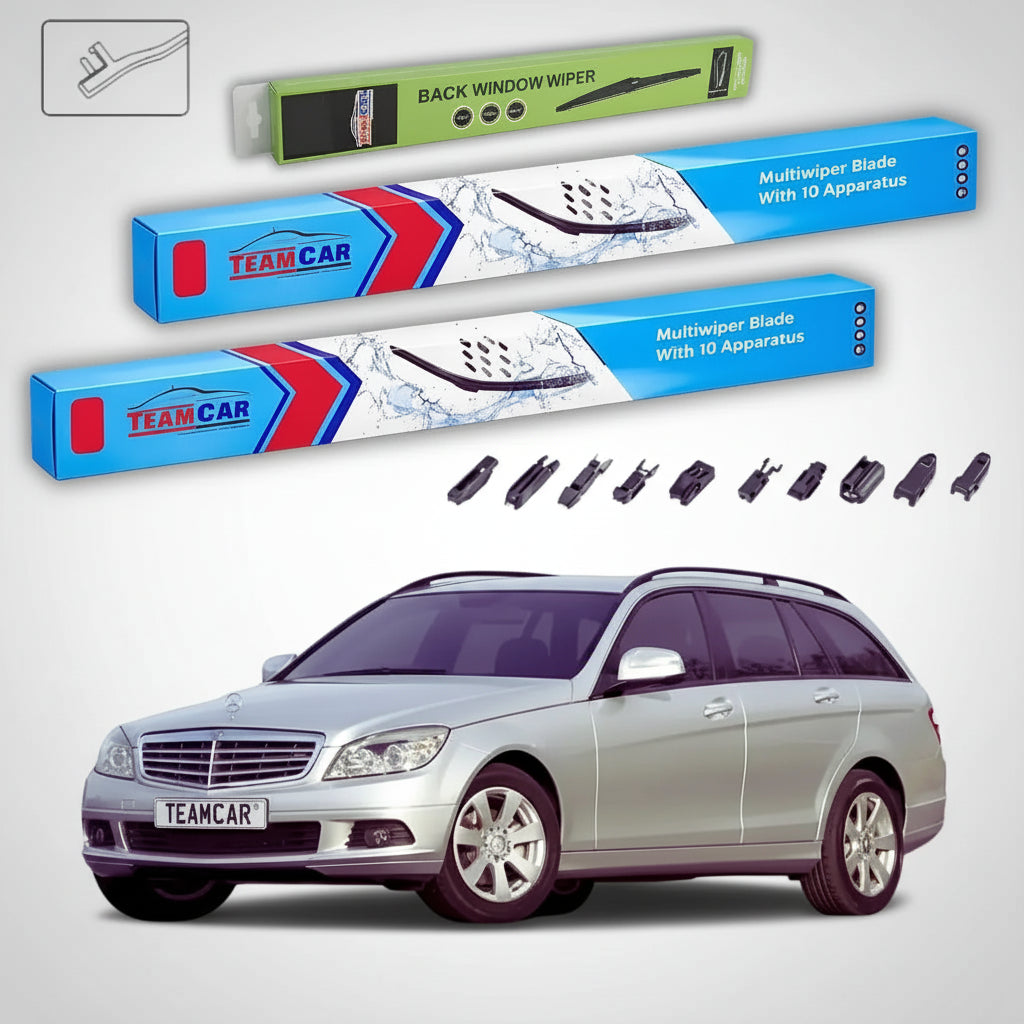 Ștergătoare Mercedes-Benz Clasa C S204 T-Model 2007-2008 | Set Față și Spate Flat – TeamCar®