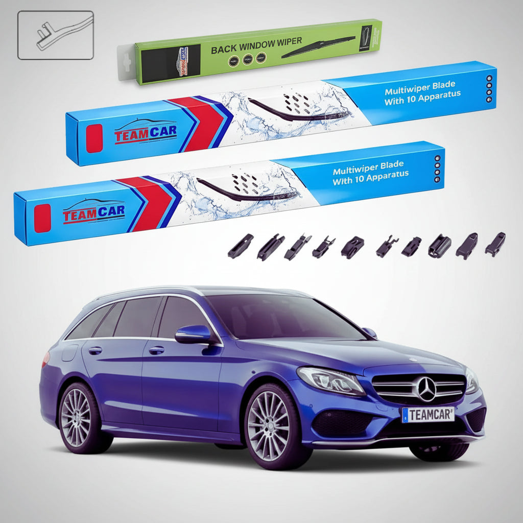 Ștergătoare Mercedes-Benz Clasa C S204 T-Model 2013-2014 | Set Față și Spate Flat – TeamCar®
