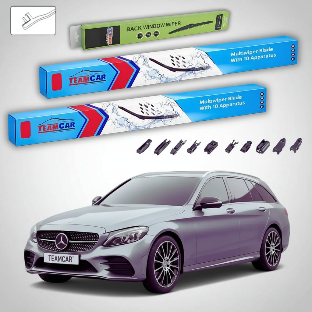 Ștergătoare Mercedes-Benz Clasa C S205 T-Model 2019-prezent | Set Față și Spate Flat – TeamCar®