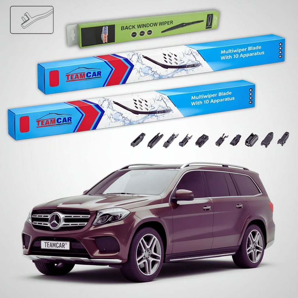 Ștergătoare Mercedes-Benz Clasa GLS X166 2015-prezent | Set Față și Spate Flat – TeamCar®