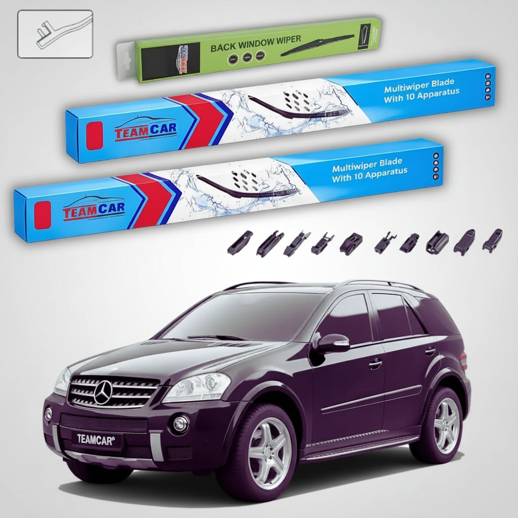 Ștergătoare Mercedes-Benz Clasa M W164 2005-2011 | Set Față și Spate Flat – TeamCar®