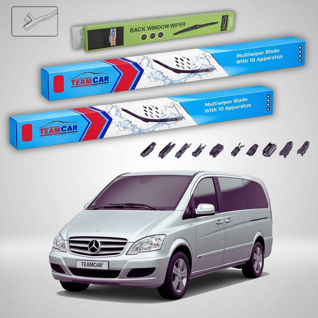 Ștergătoare Mercedes-Benz Vito W639 09.2005-08.2010 | Set Față și Spate Flat – TeamCar®