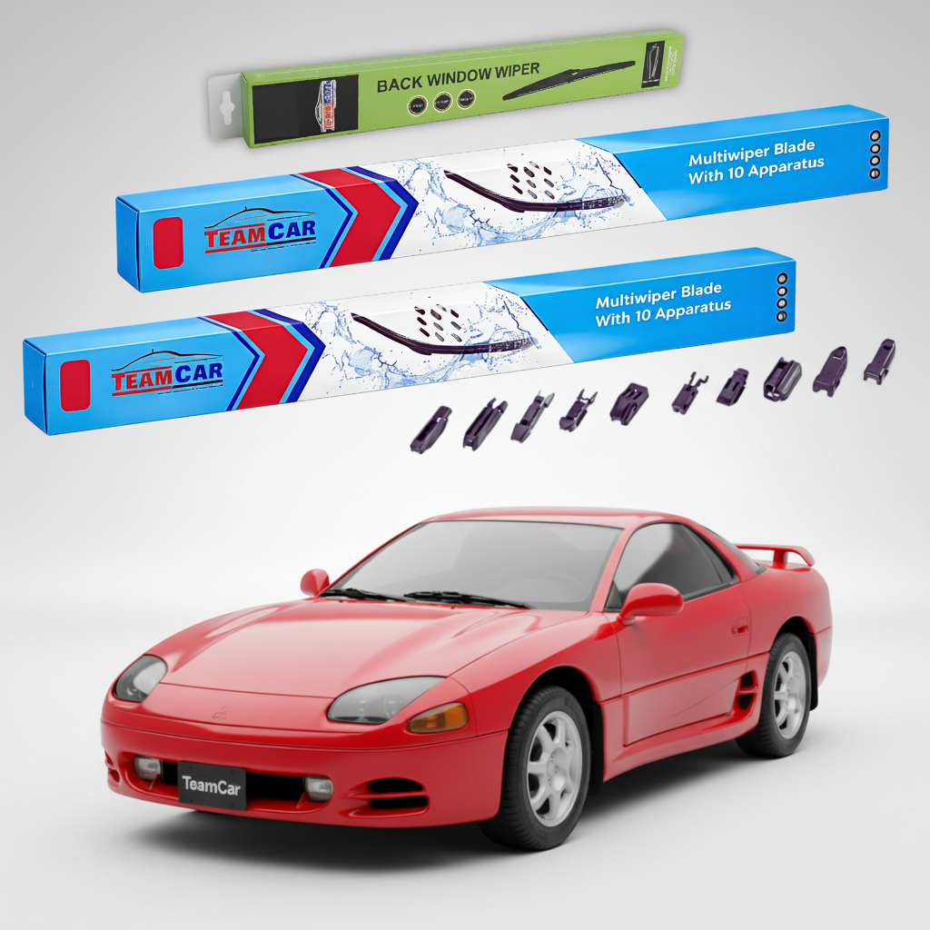 Ștergătoare TeamCar® pentru Mitsubishi 3000 GT Coupe (Z16A) 1992–2000 – Set Față și Spate Flat Premium