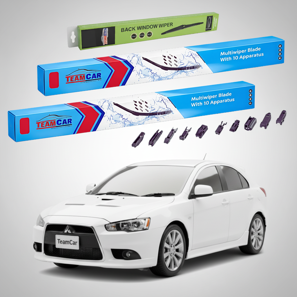 Stergatoare TeamCar pentru Mitsubishi Galant Fortis Sportback (CX_A) 2008-2009 - Set Fata si Spate Flat Premium