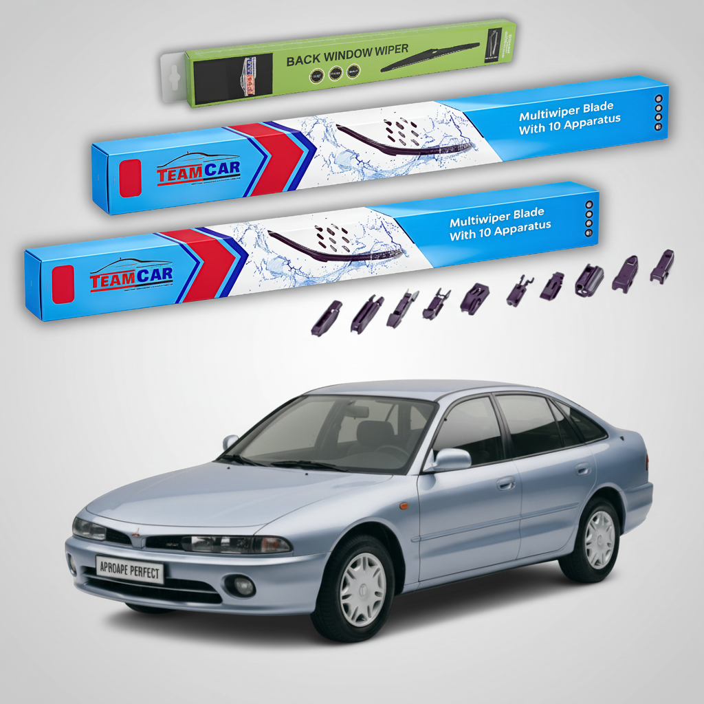 Ștergătoare TeamCar® pentru Mitsubishi Galant V Hatchback (E5_A, E7_A, E8_A) 1992–1996 – Set Față și Spate Flat Premium