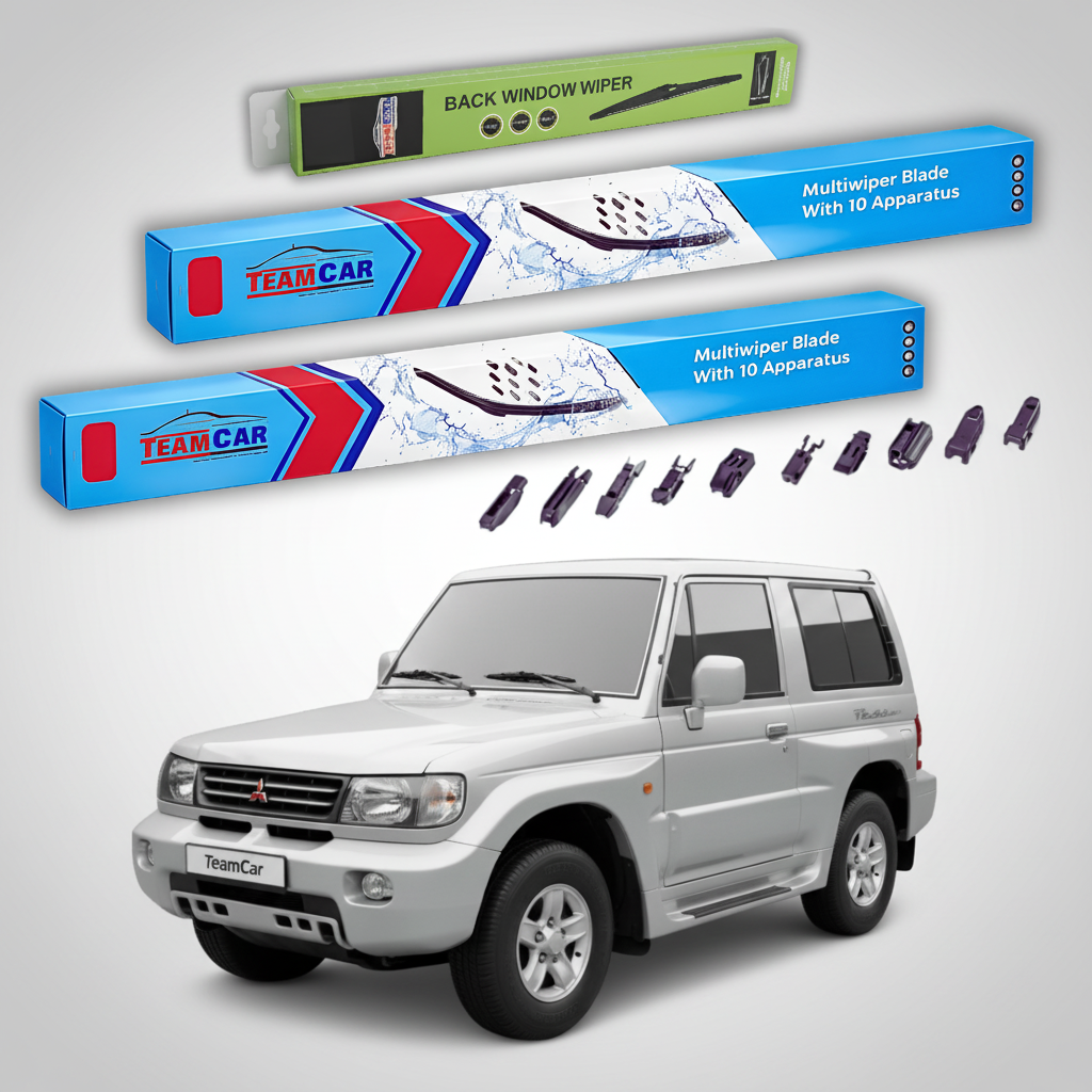 Stergatoare TeamCar pentru Mitsubishi Galloper SUV 1998-2001 - Set Fata si Spate Flat Premium