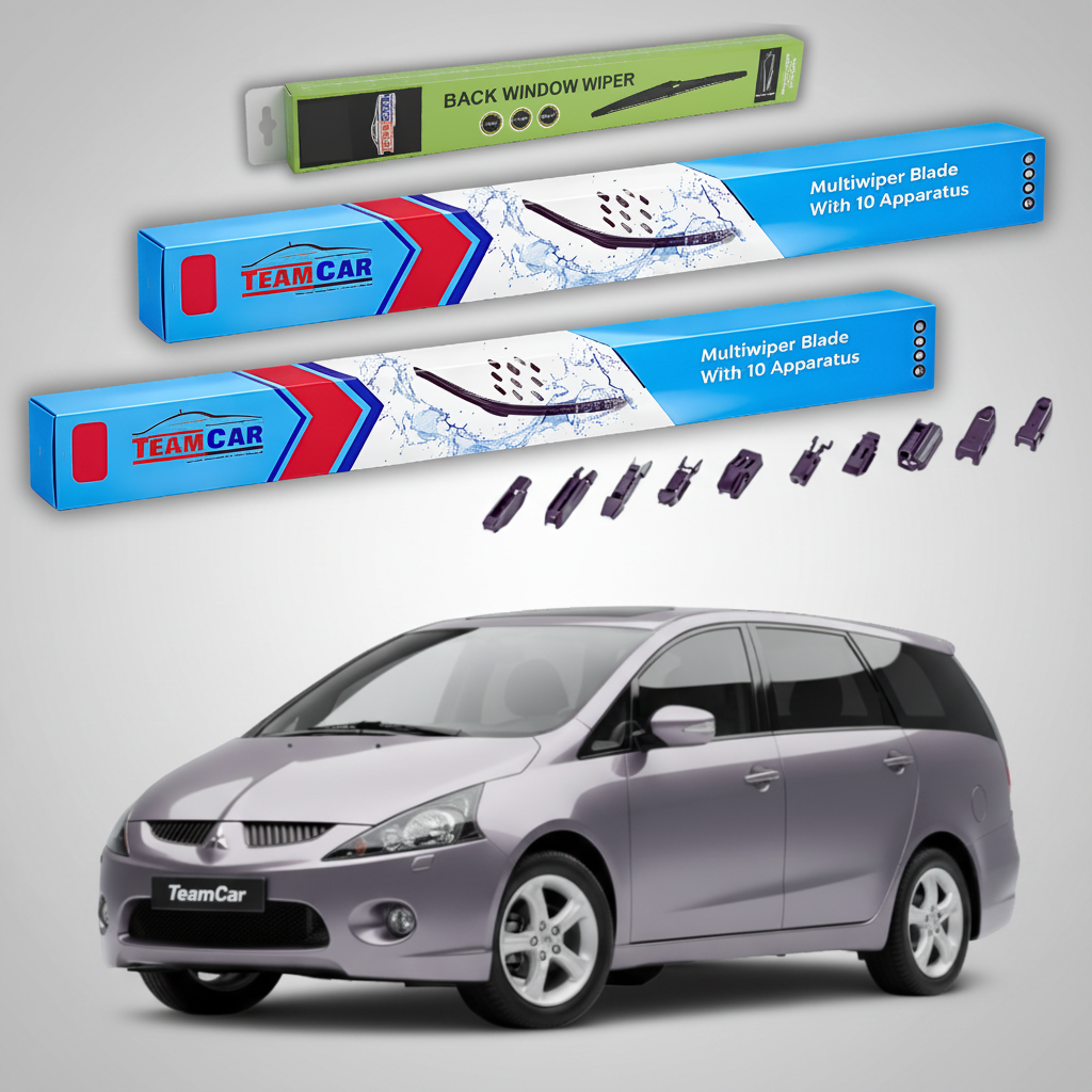 Stergatoare TeamCar pentru Mitsubishi Grandis MPV (NA_W) 2004-2008 - Set Fata si Spate Flat Premium