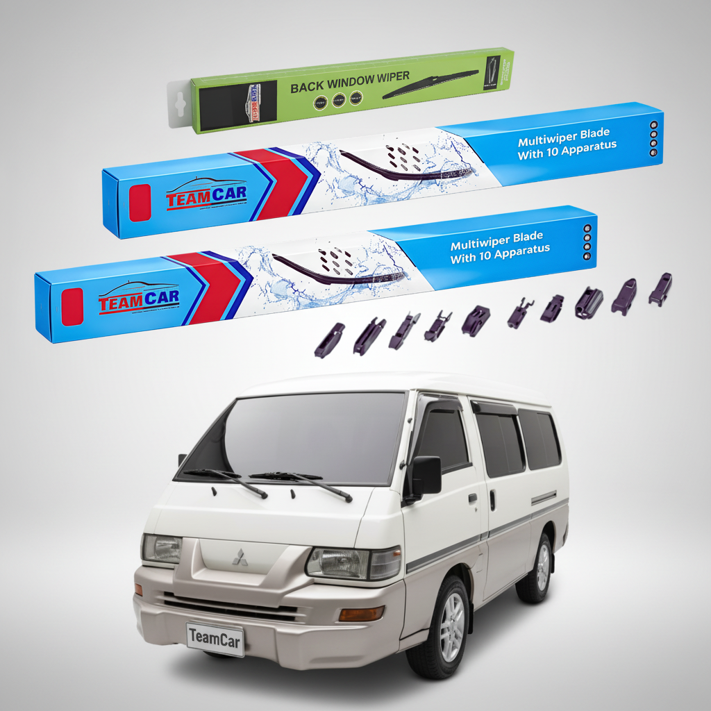 Stergatoare TeamCar pentru Mitsubishi L300 Exceed Van (P0_W/P1_W/P2_W) 2000+ - Set Fata si Spate Flat Premium