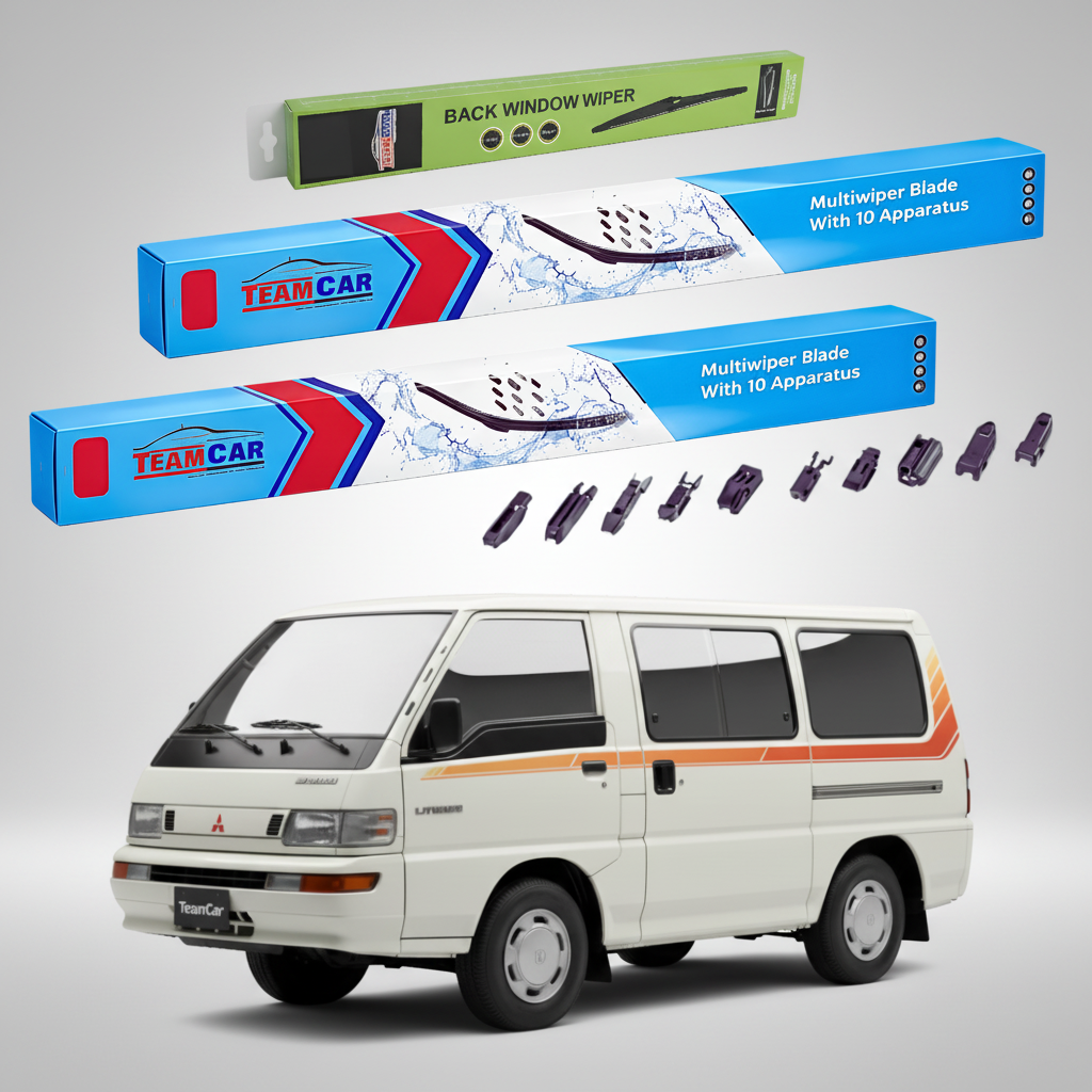 Stergatoare TeamCar pentru Mitsubishi L300 Van Gen III (P1_T) 1994-2000 - Set Fata si Spate Flat Premium