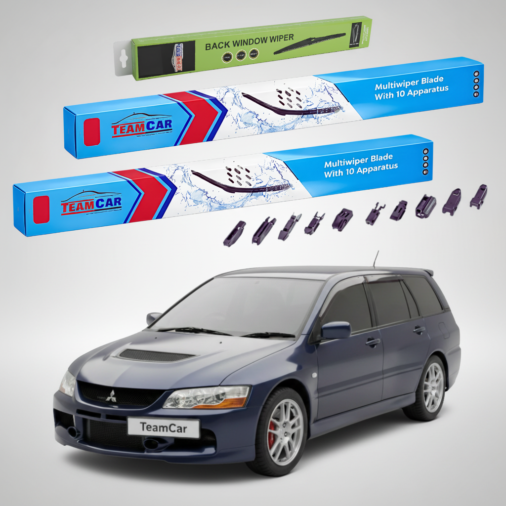 Stergatoare TeamCar pentru Mitsubishi Lancer Wagon Gen VII (CS_W/CT_W) EVO IX Wagon 2003-2008 - Set Fata si Spate Flat Premium