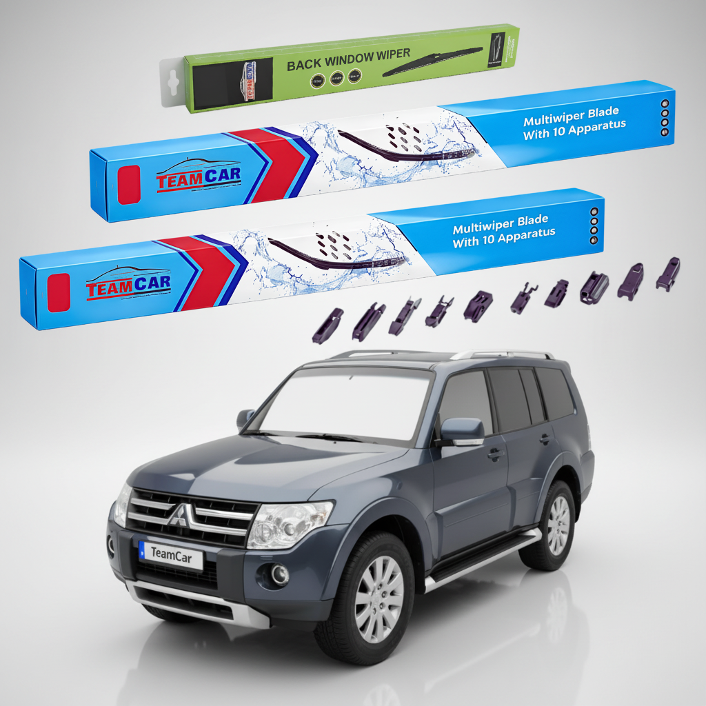 Ștergătoare TeamCar® pentru Mitsubishi Montero / Pajero IV (V80, V90) 2006–2009 – Set Față și Spate Flat Premium