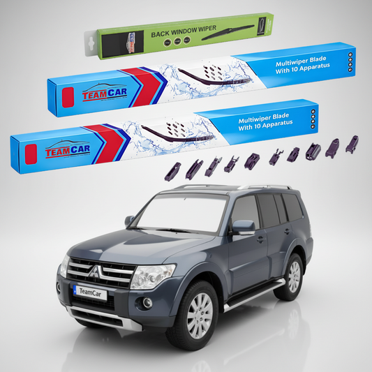 Ștergătoare TeamCar® pentru Mitsubishi Montero / Pajero IV (V80, V90) 2006–2009 – Set Față și Spate Flat Premium