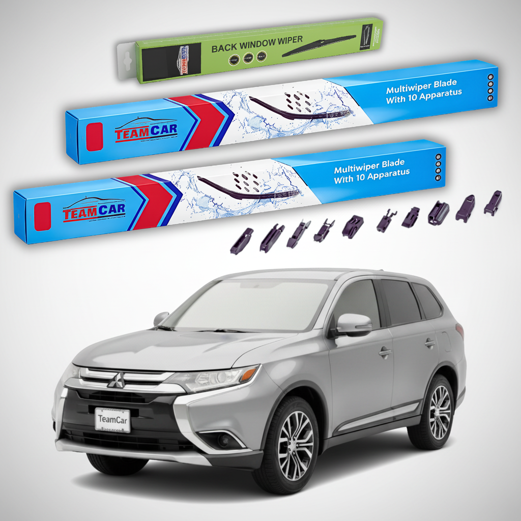 Ștergătoare TeamCar® pentru Mitsubishi Outlander III (GG_W, GF_W) 2012–2021 – Set Față și Spate Flat Premium