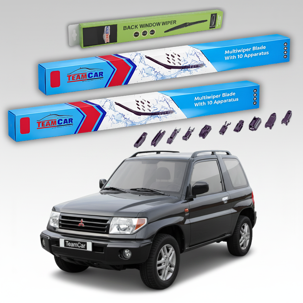 Ștergătoare TeamCar® pentru Mitsubishi Pajero Pinin (H6_W, H7_W) 2000–2007 – Set Față și Spate Flat Premium