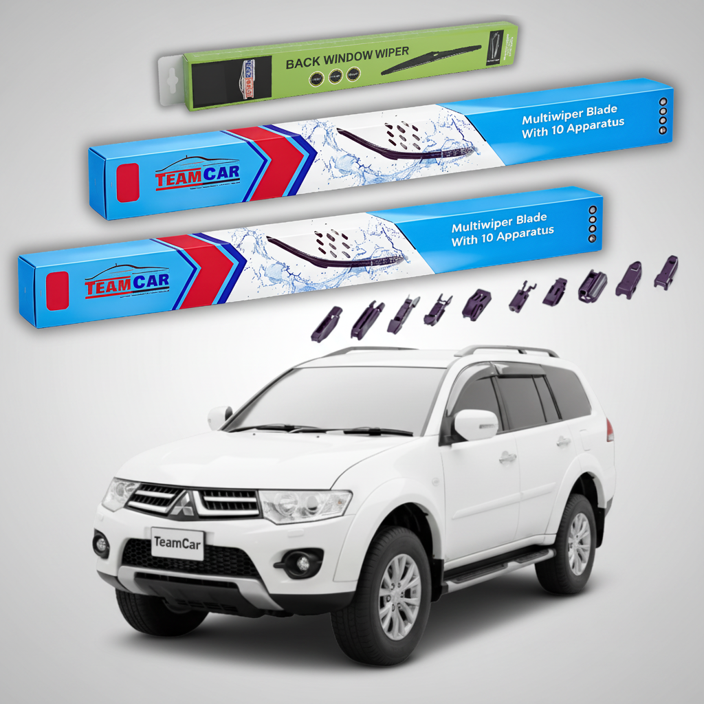 Ștergătoare TeamCar® pentru Mitsubishi Pajero Sport II (KH/KG) 2008–2016 – Set Față și Spate Flat Premium