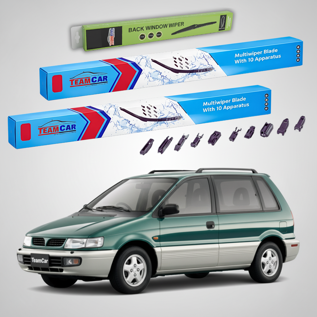 Ștergătoare TeamCar® pentru Mitsubishi Space Runner II (N6_W) 1999–2002 – Set Față și Spate Flat Premium