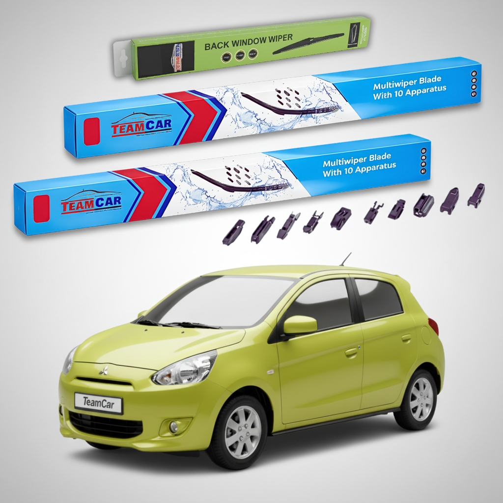 Ștergătoare TeamCar® pentru Mitsubishi Space Star II (A0_A / LA) 2012–prezent – Set Față și Spate Flat Premium