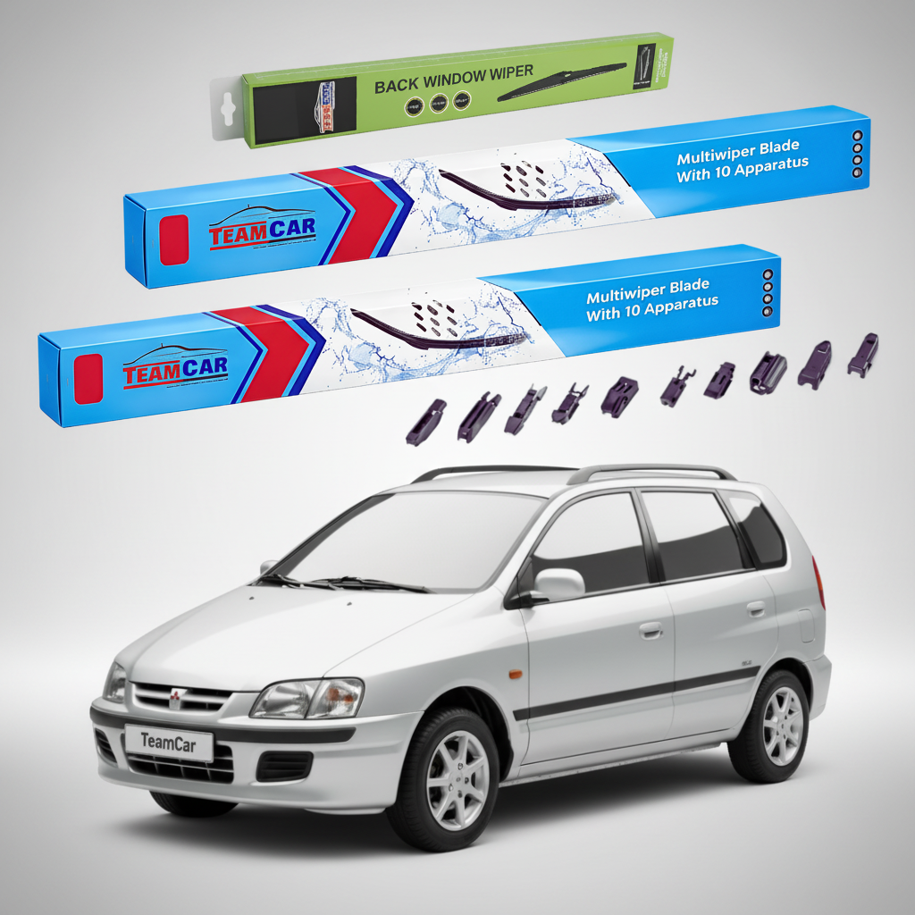 Ștergătoare TeamCar® pentru Mitsubishi Space Star I (DG_A) 1998–2004 – Set Față și Spate Flat Premium